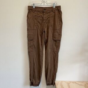 AllSaints Nola Cargo Trousers Women's Pants Sz Us 6 Mtn. Brown Pockets Cuffs